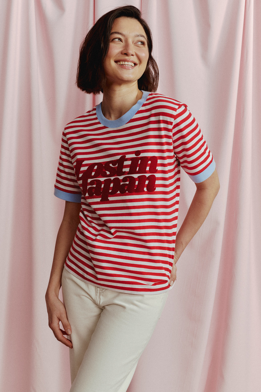 LOST IN JAPAN STRIPED T-SHIRT