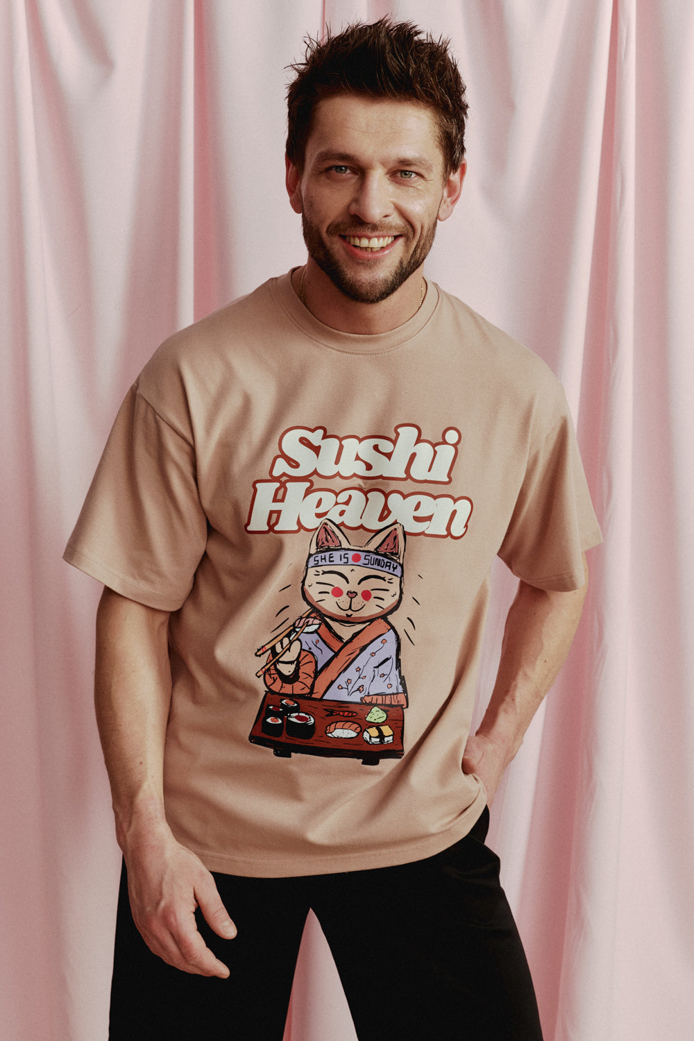 SUSHI HEAVEN OVERSIZE T-SHIRT - MAN