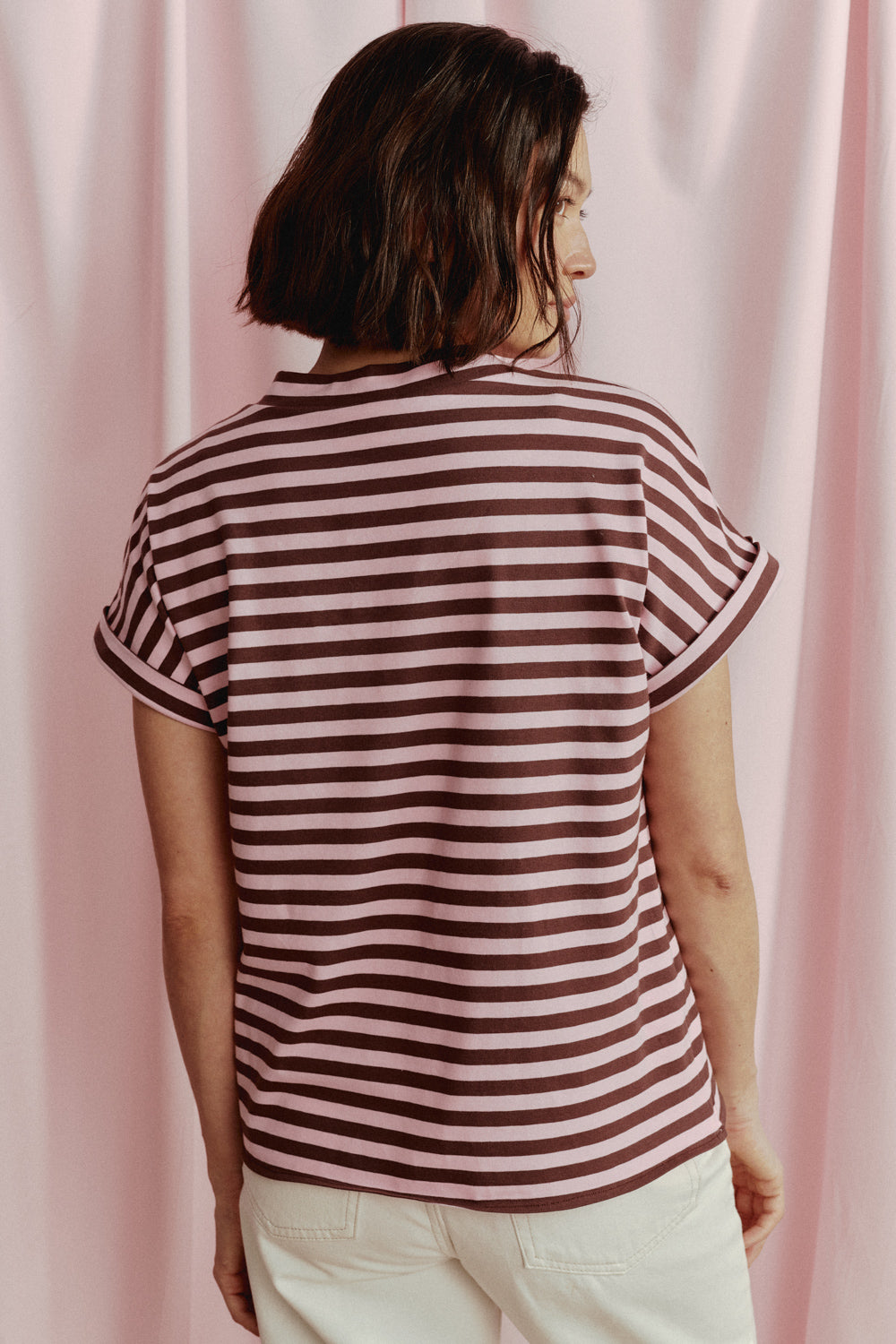 SENORITA STRIPED PINK T-SHIRT preorder