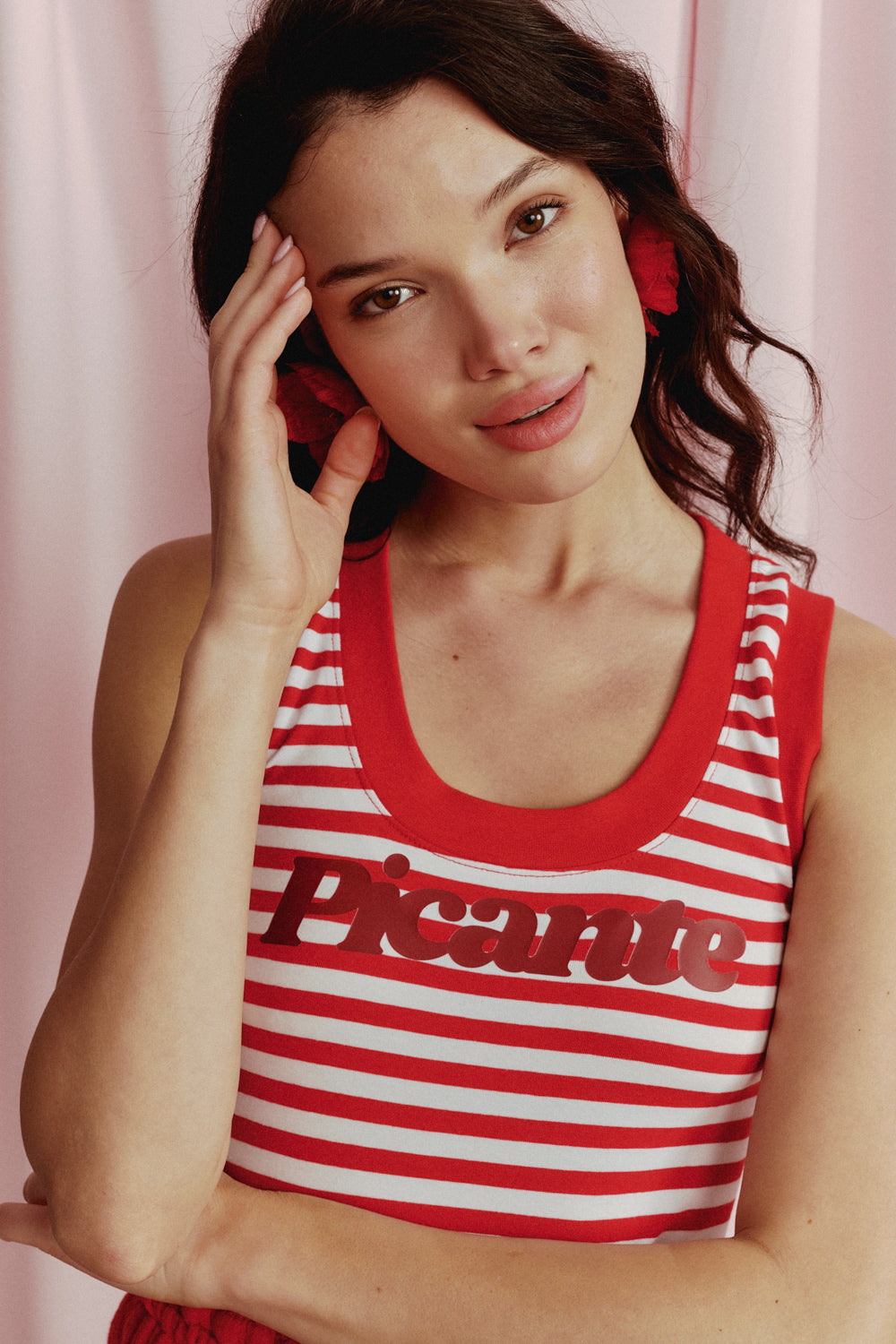 PICANTE STRIPED RED TOP