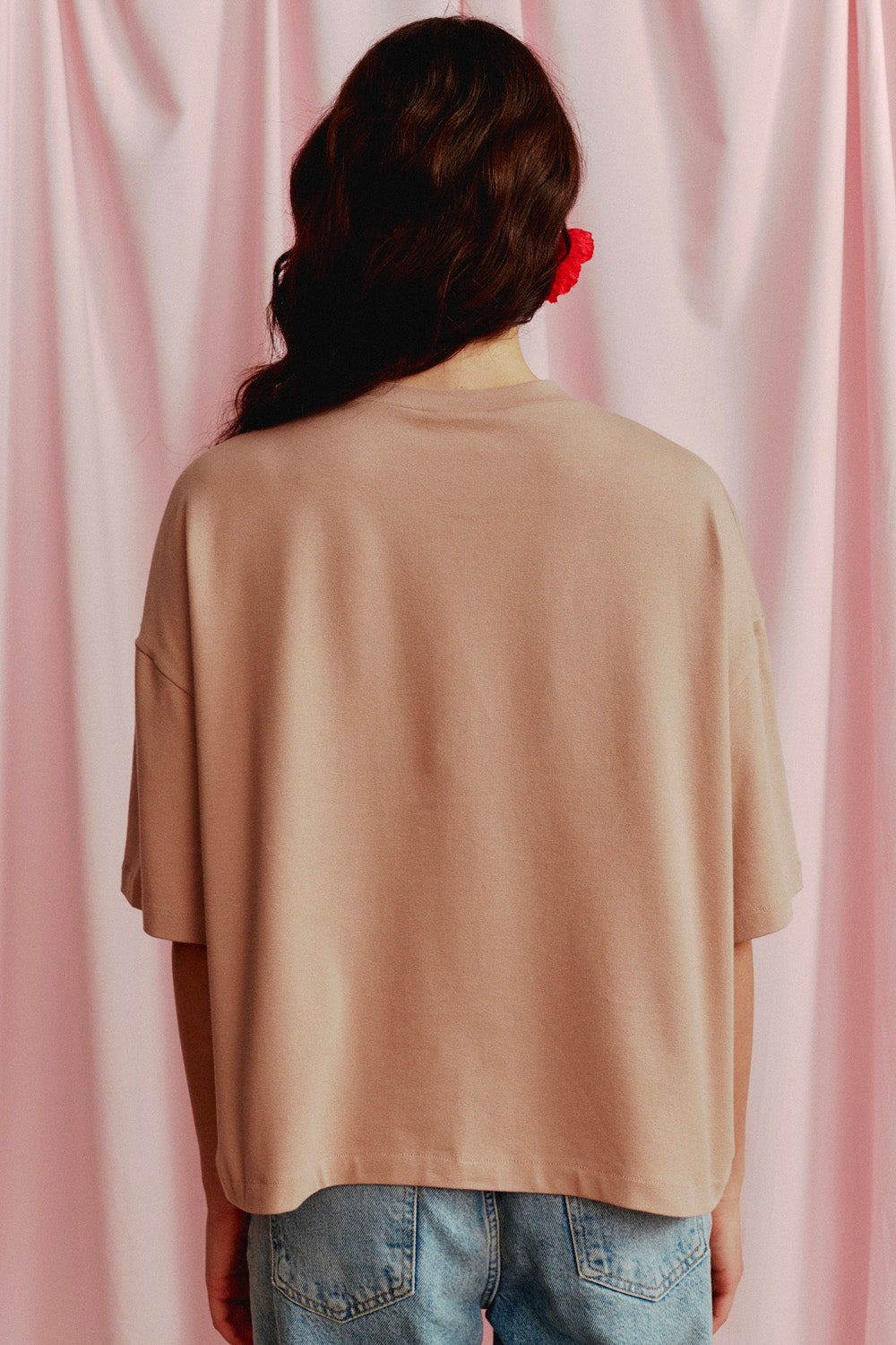 CIAO BOXY BEIGE T-SHIRT