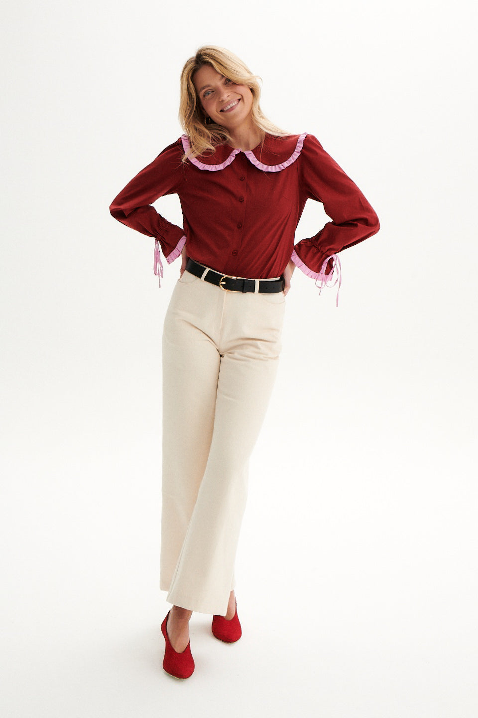 CLARA BURGUNDY SHIRT