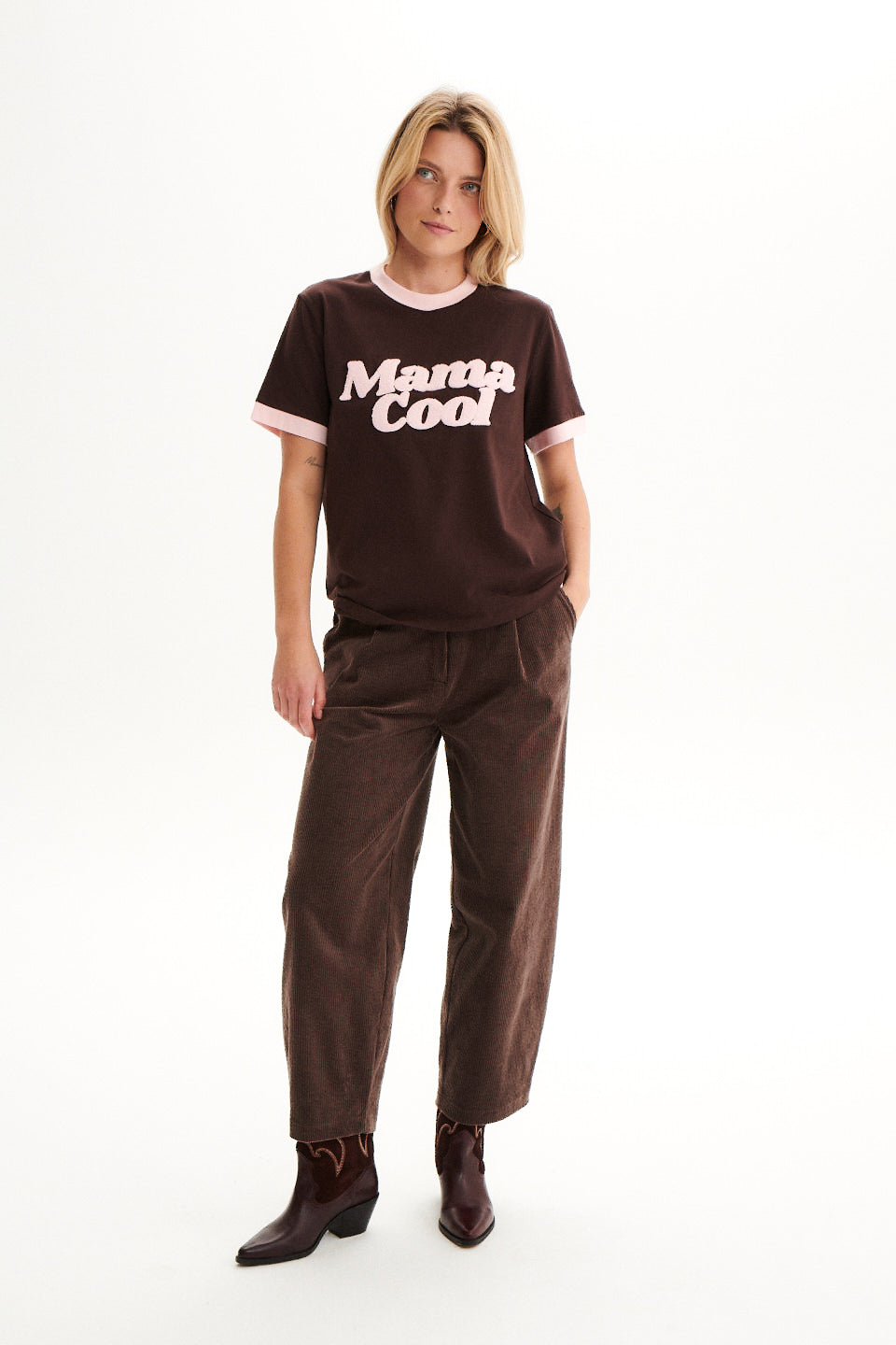 SELVAGGIA BROWN TROUSERS