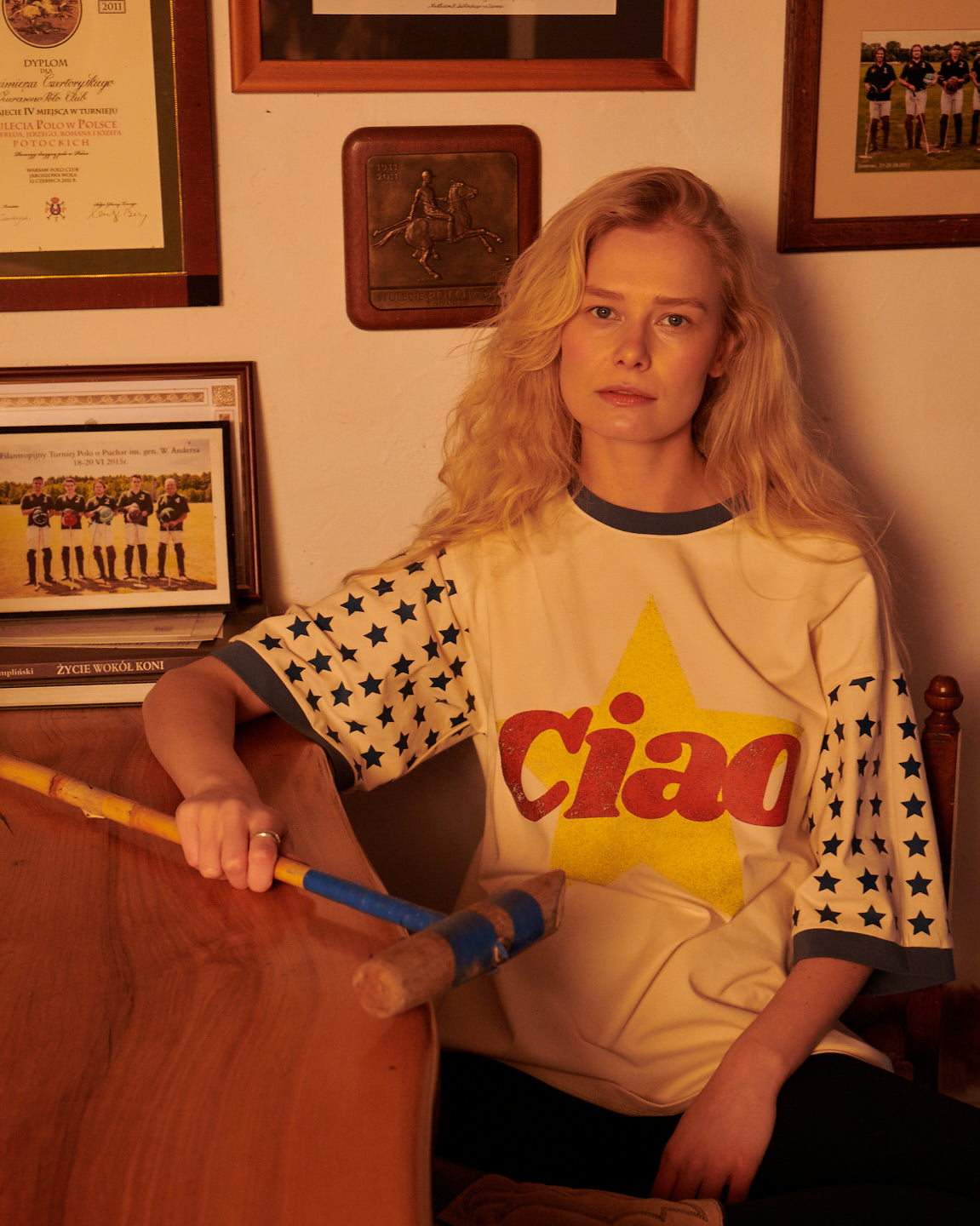 T-SHIRT CIAO STAR ECRU