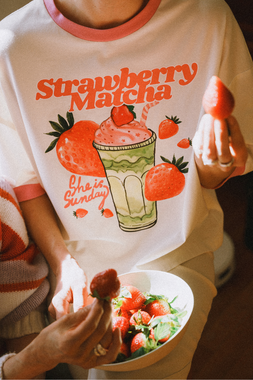 STRAWBERRY MATCHA BOXY T-SHIRT