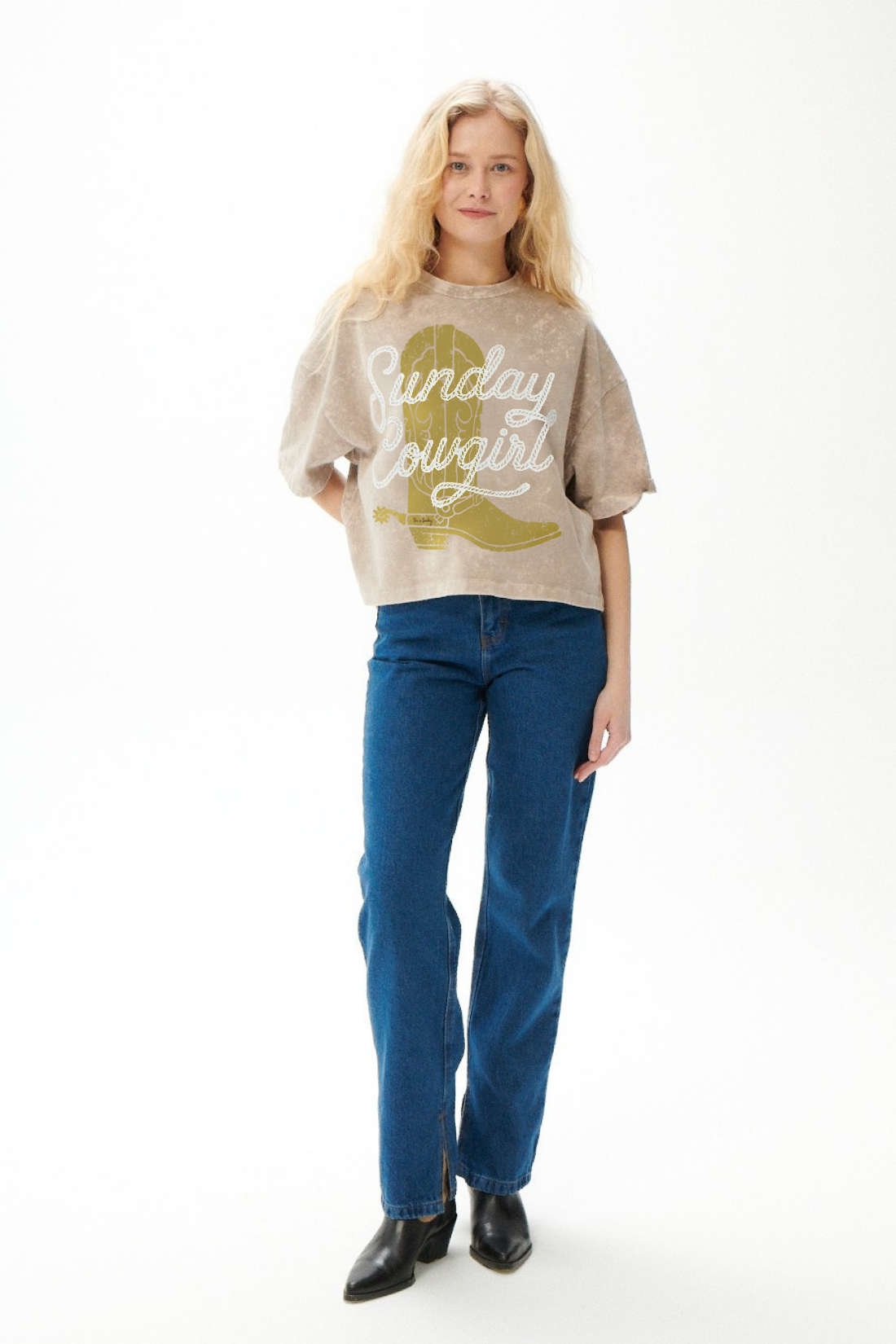 T-SHIRT TEXAS BEŻOWY