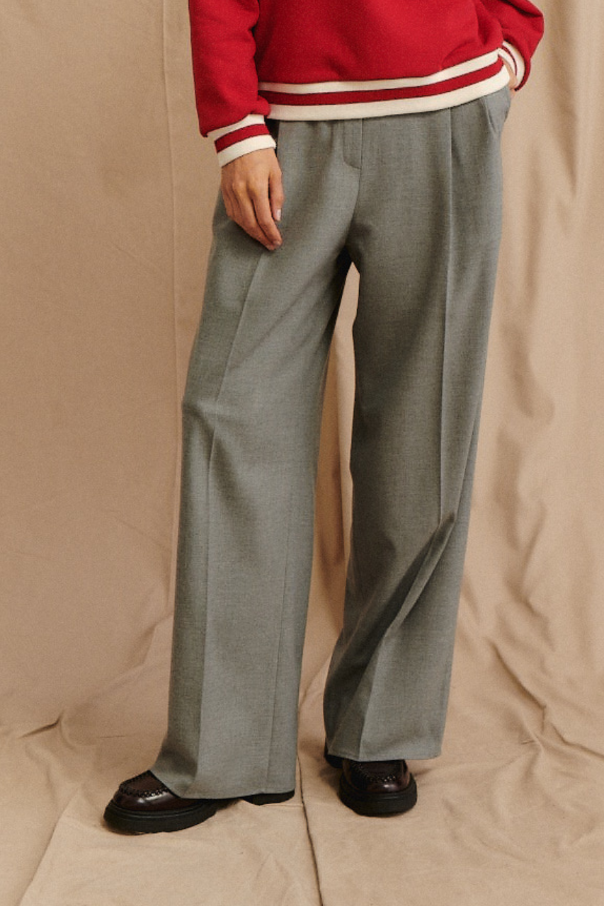 GREY MELANGE PANTS