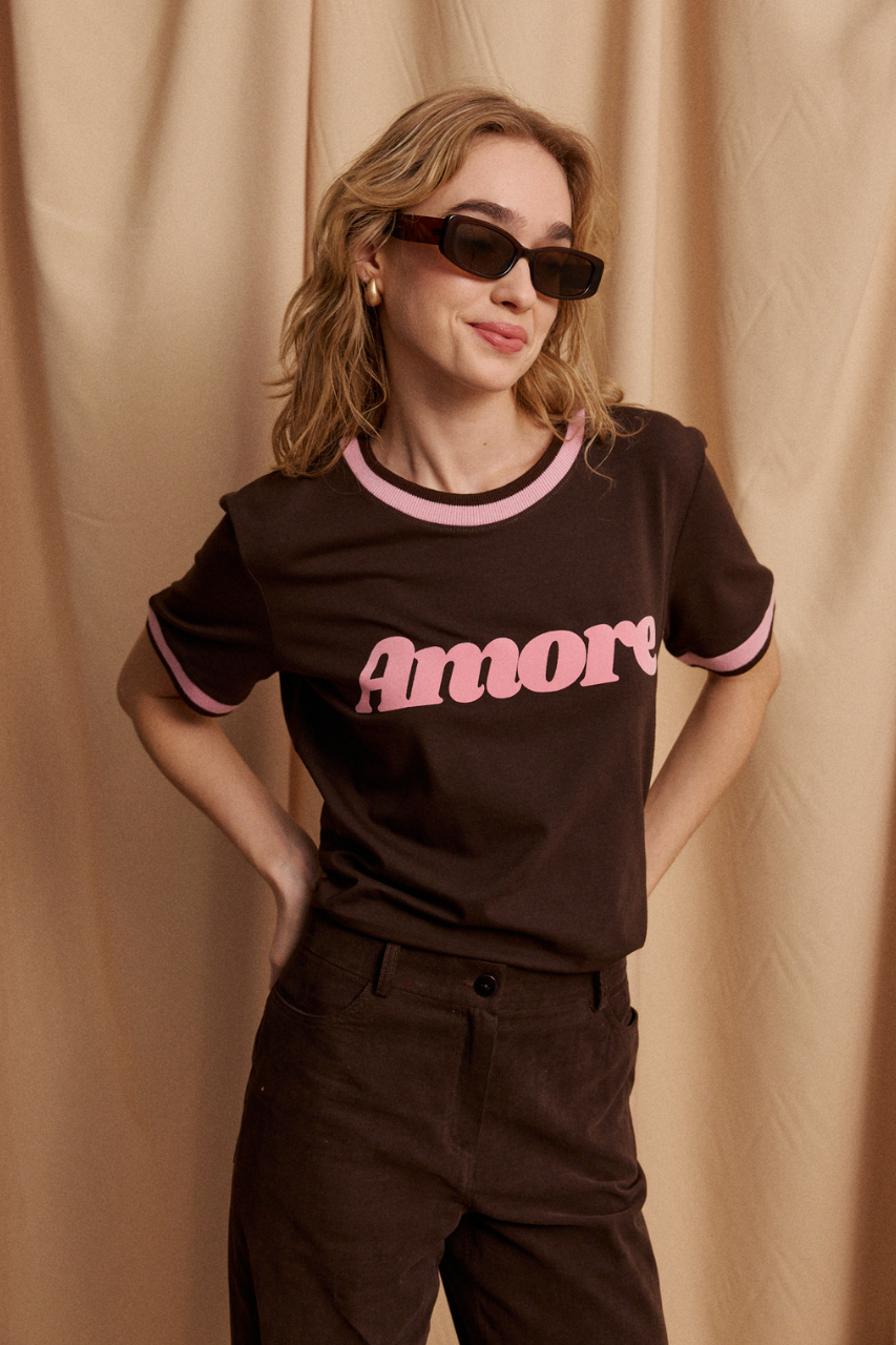 AMORE BROWN T-SHIRT