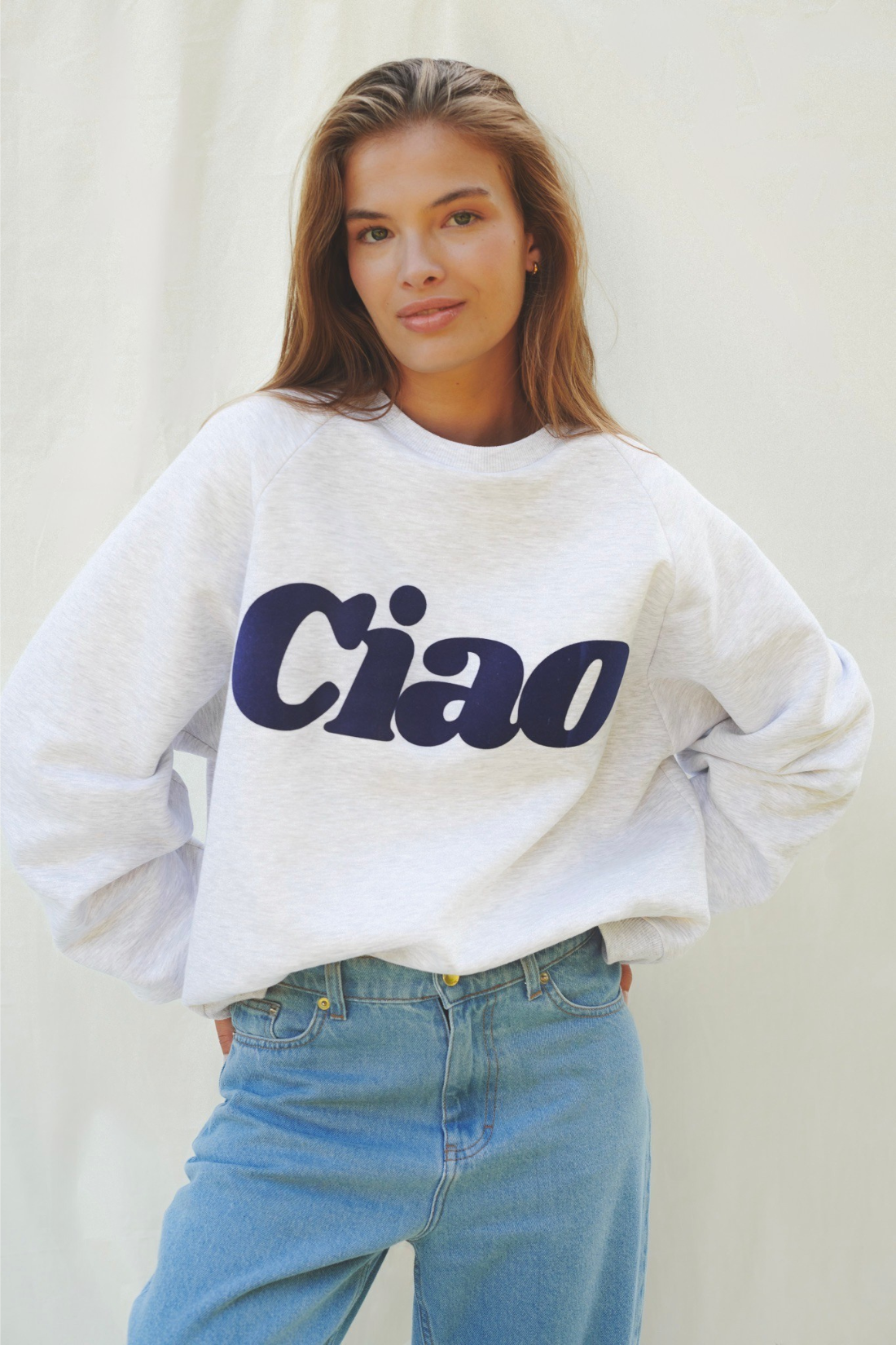 CIAO GREY MELANGE SWEATSHIRT