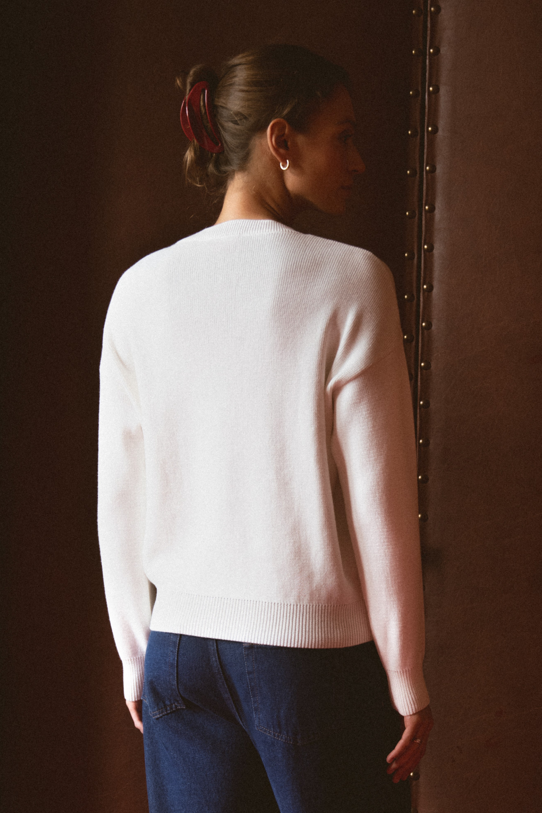 SADIE CREAM ORGANIC COTTON SWEATER