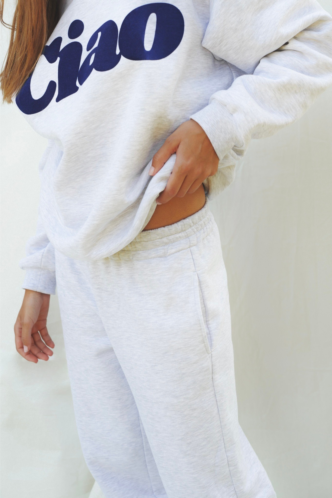 SIS GREY MELANGE SWEATPANTS