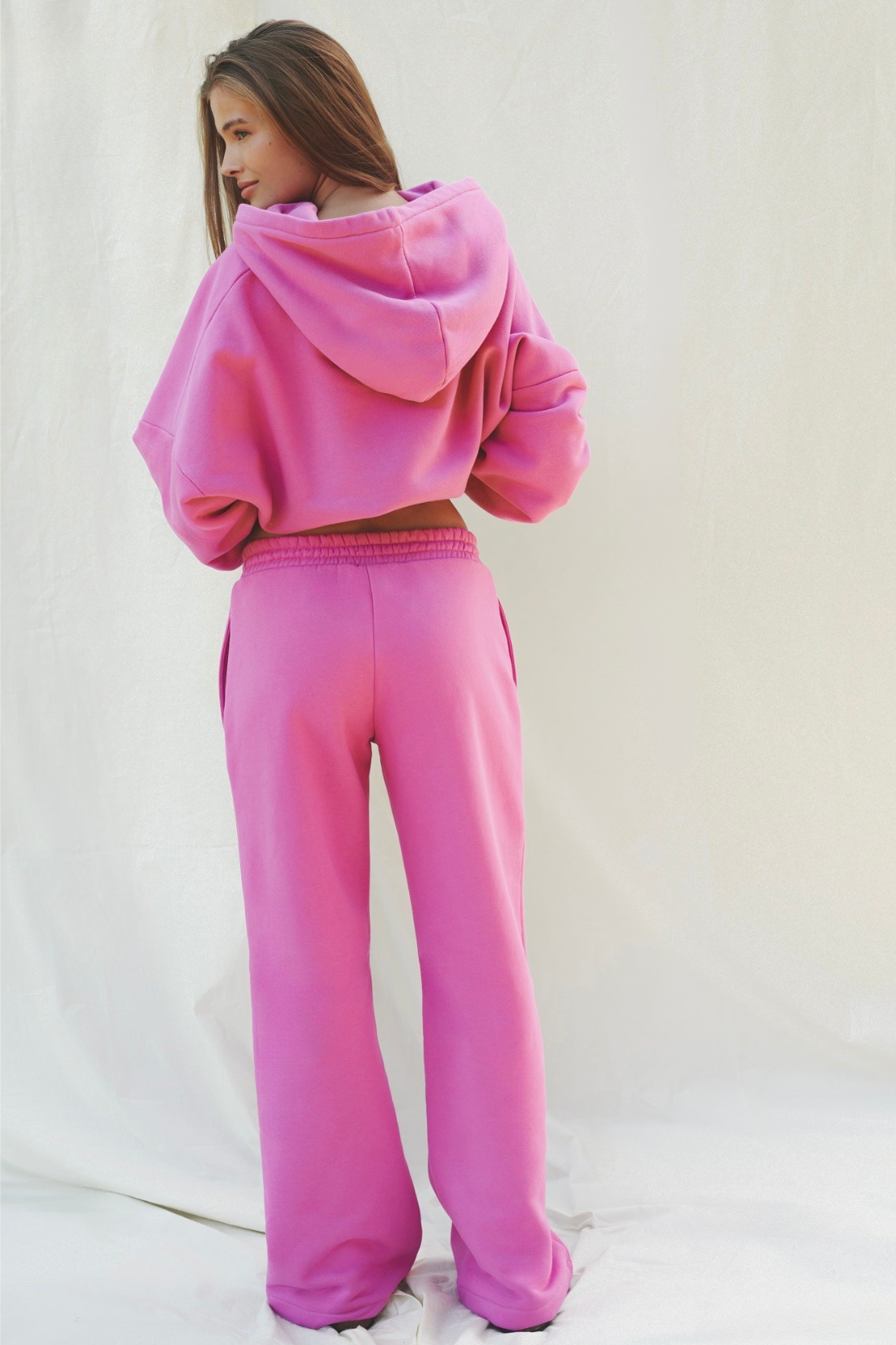 PIZZA PASTA GELATO PINK HOODIE