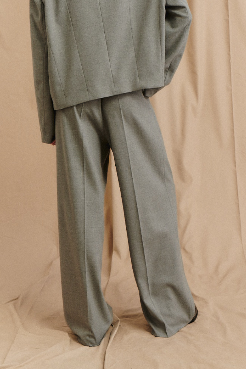 GREY MELANGE PANTS