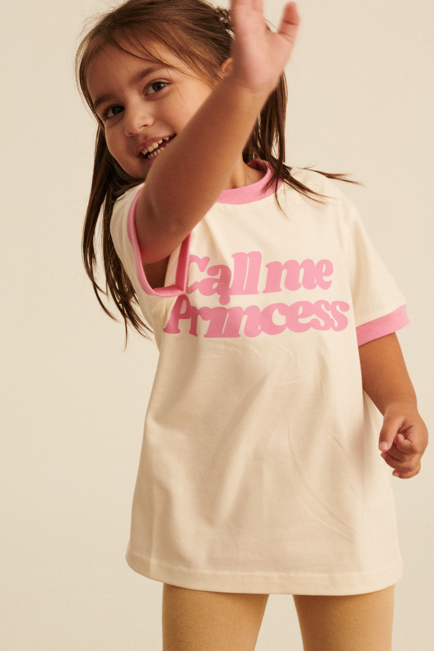 PRINCESS CREAM MINI T-SHIRT