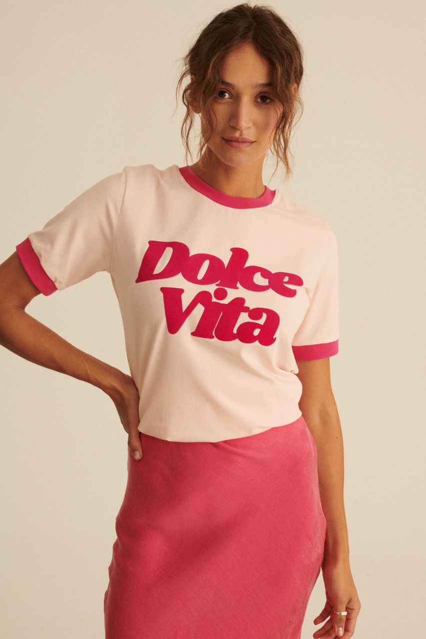 DOLCE VITA PINK T-SHIRT