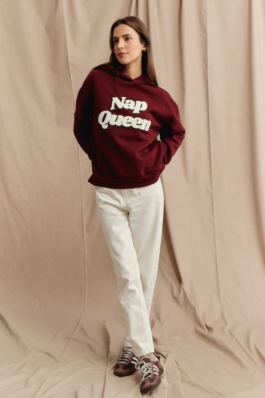 NAP QUEEN BURGUNDY HOODIE