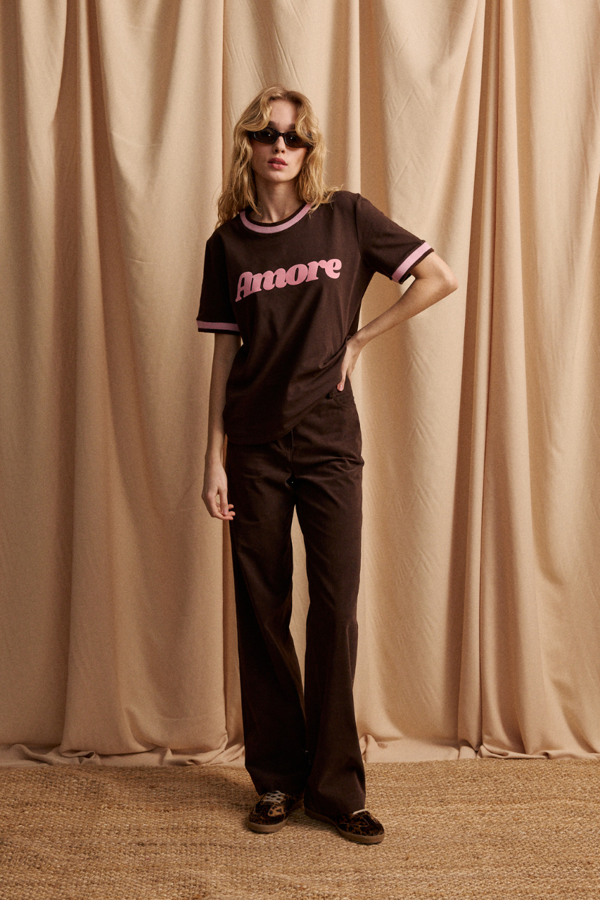 AMORE BROWN T-SHIRT