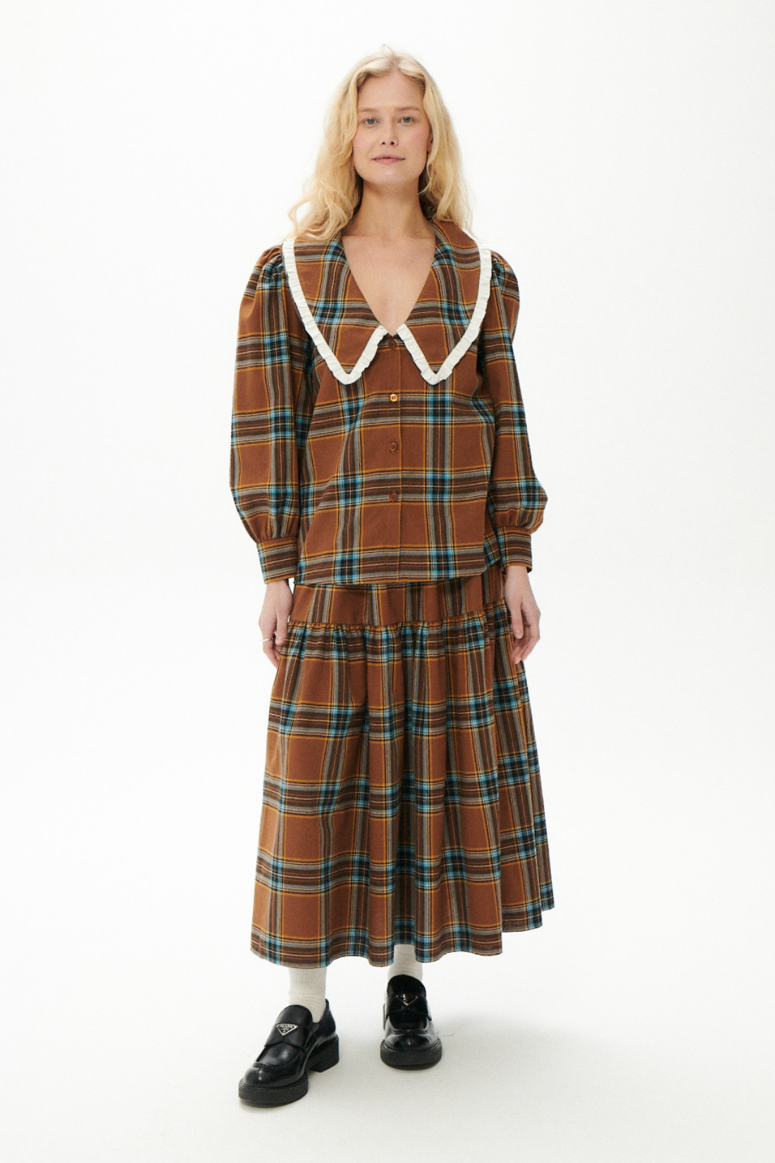 SPÓDNICA SUNDAY ARCHIVE BRĄZOWA