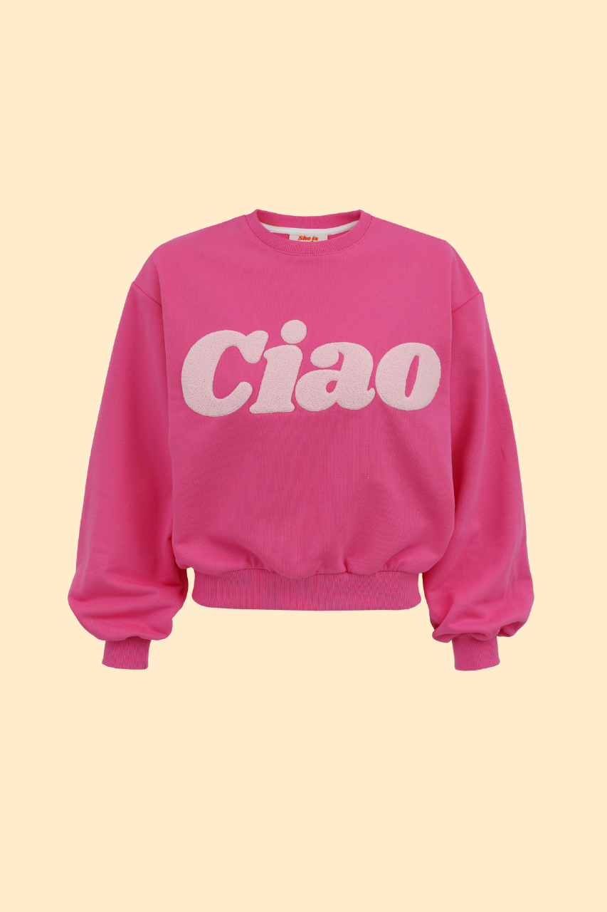 CIAO VACANZA PINK SWEATSHIRT