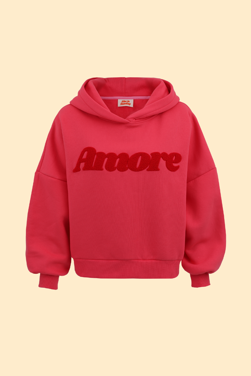 AMORE RED HOODIE