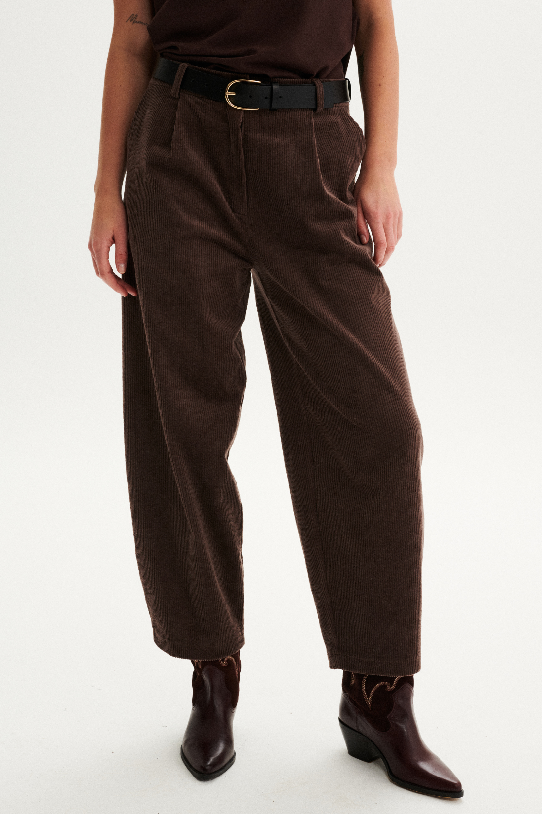 SELVAGGIA BROWN TROUSERS