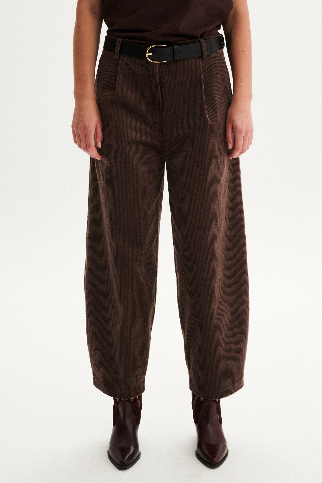 SELVAGGIA BROWN TROUSERS