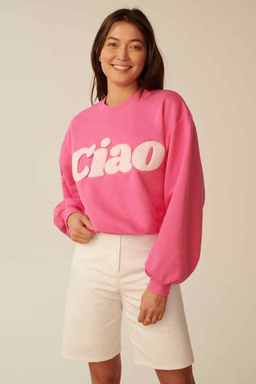 CIAO VACANZA PINK SWEATSHIRT