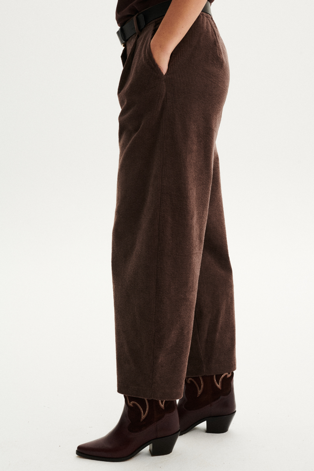 SELVAGGIA BROWN TROUSERS
