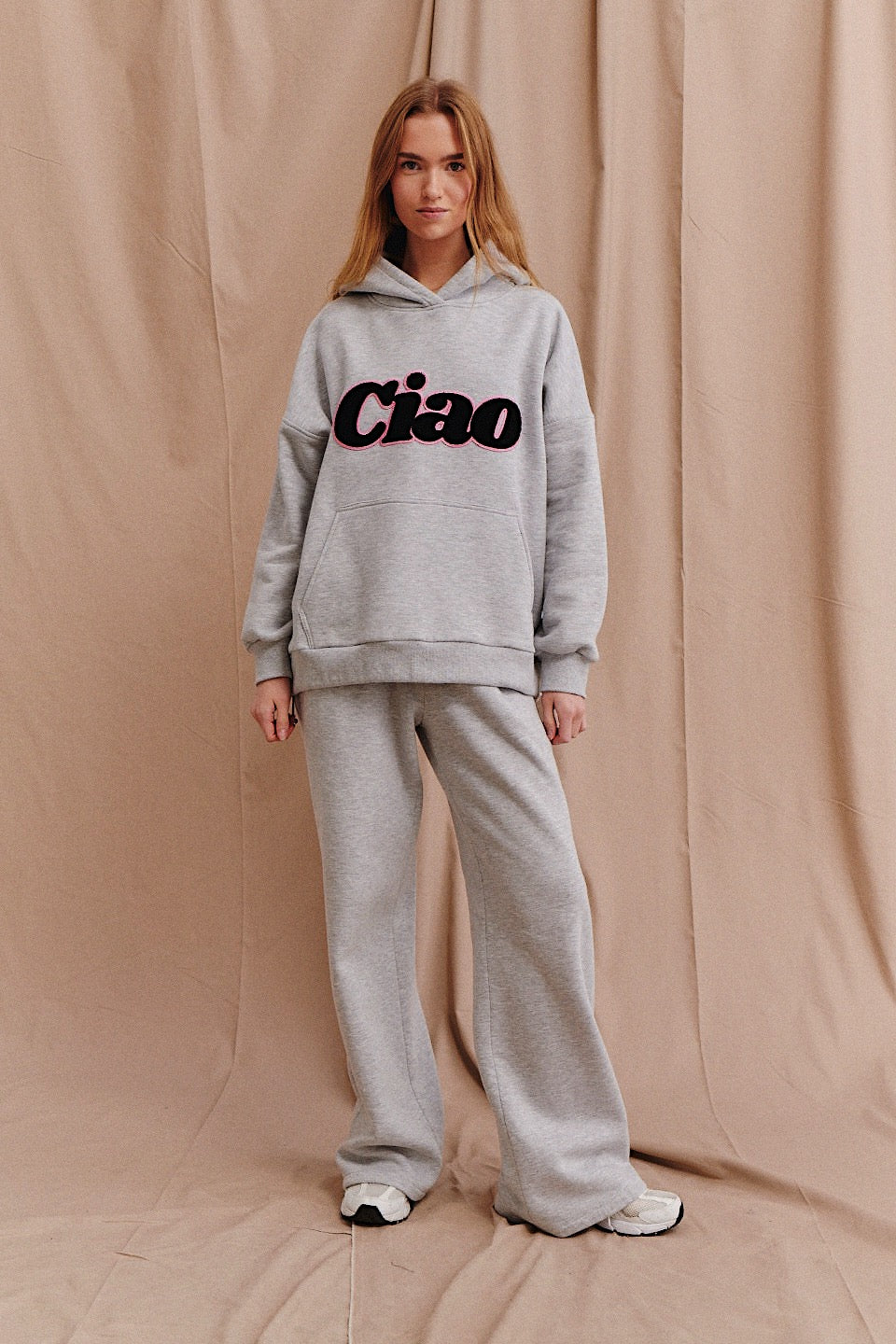 CIAO GREY MELANGE HOODIE