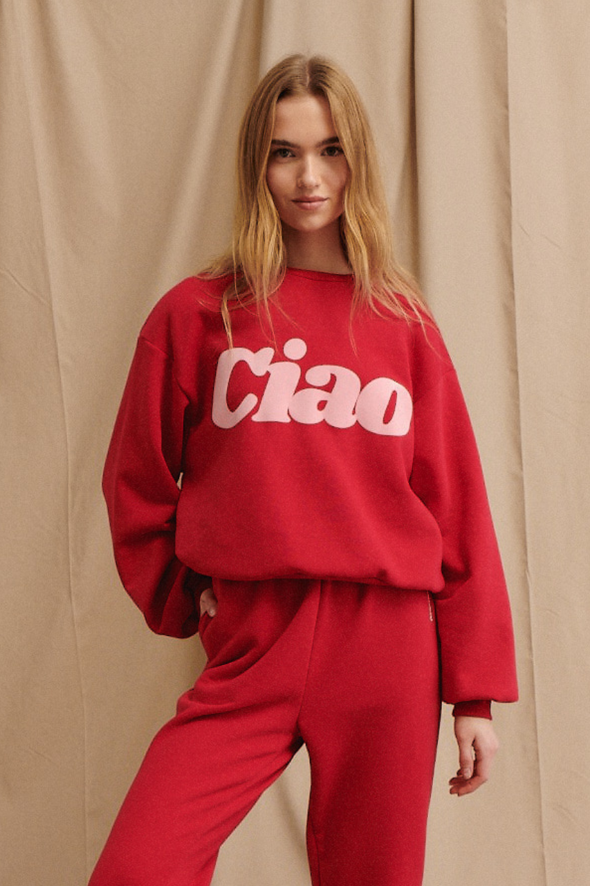 CIAO RED SWEATSHIRT