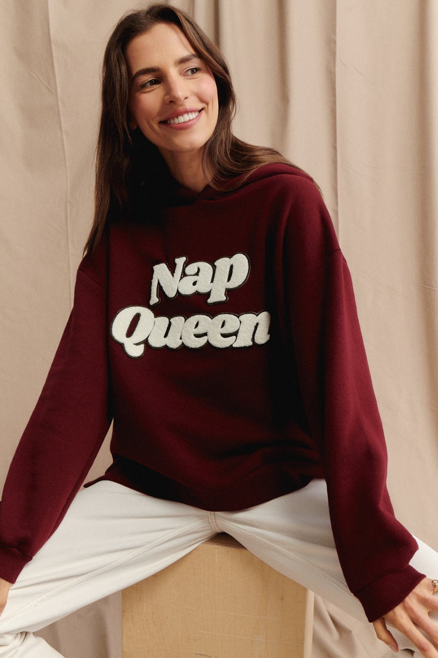 NAP QUEEN BURGUNDY HOODIE