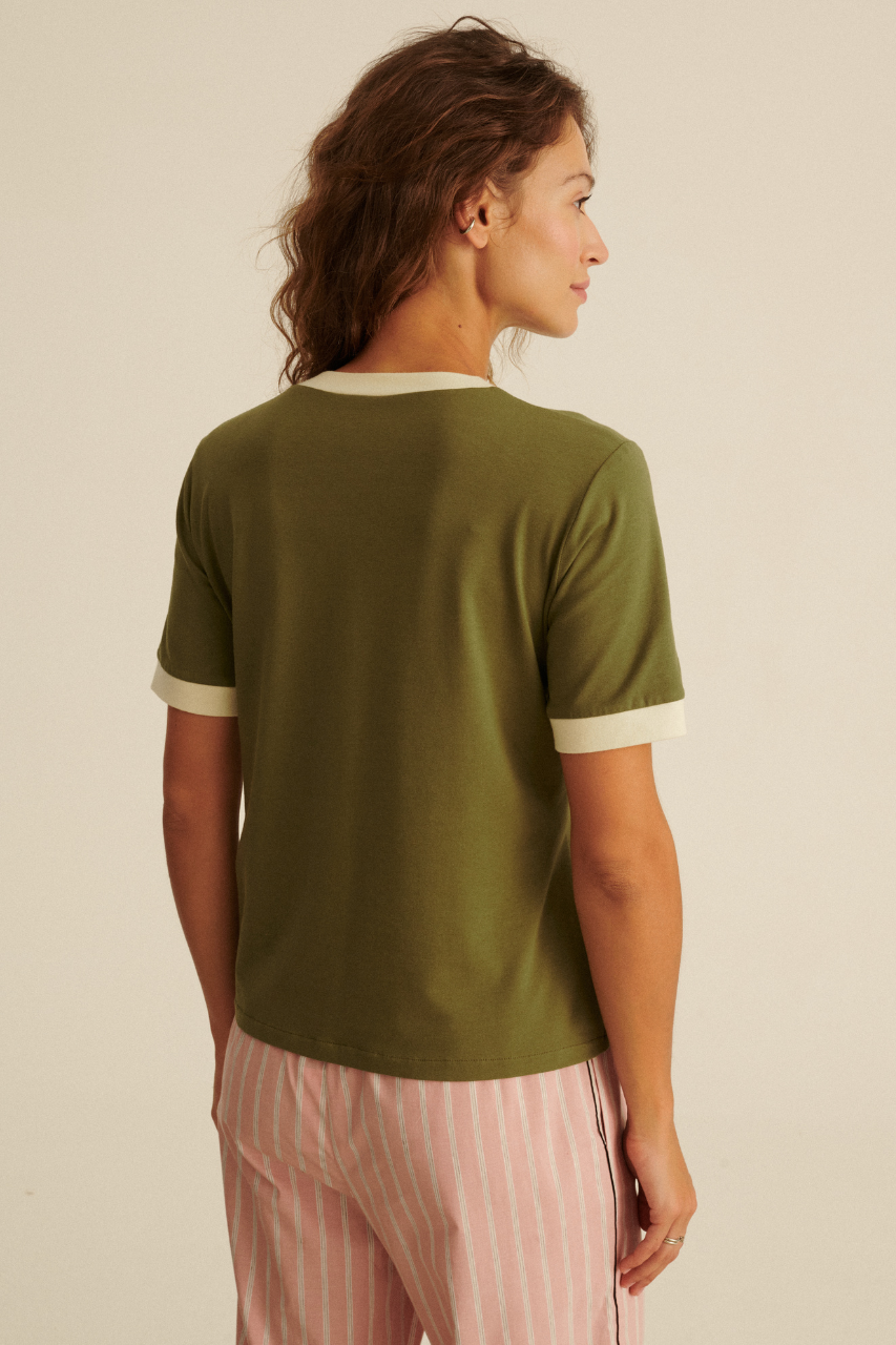 CAFFE ITALIANO KHAKI T-SHIRT