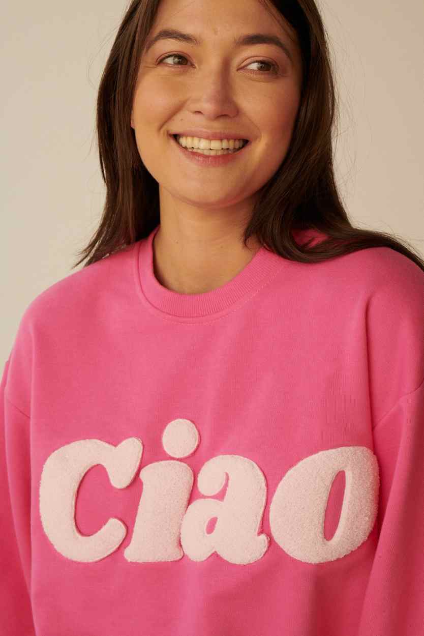 CIAO VACANZA PINK SWEATSHIRT