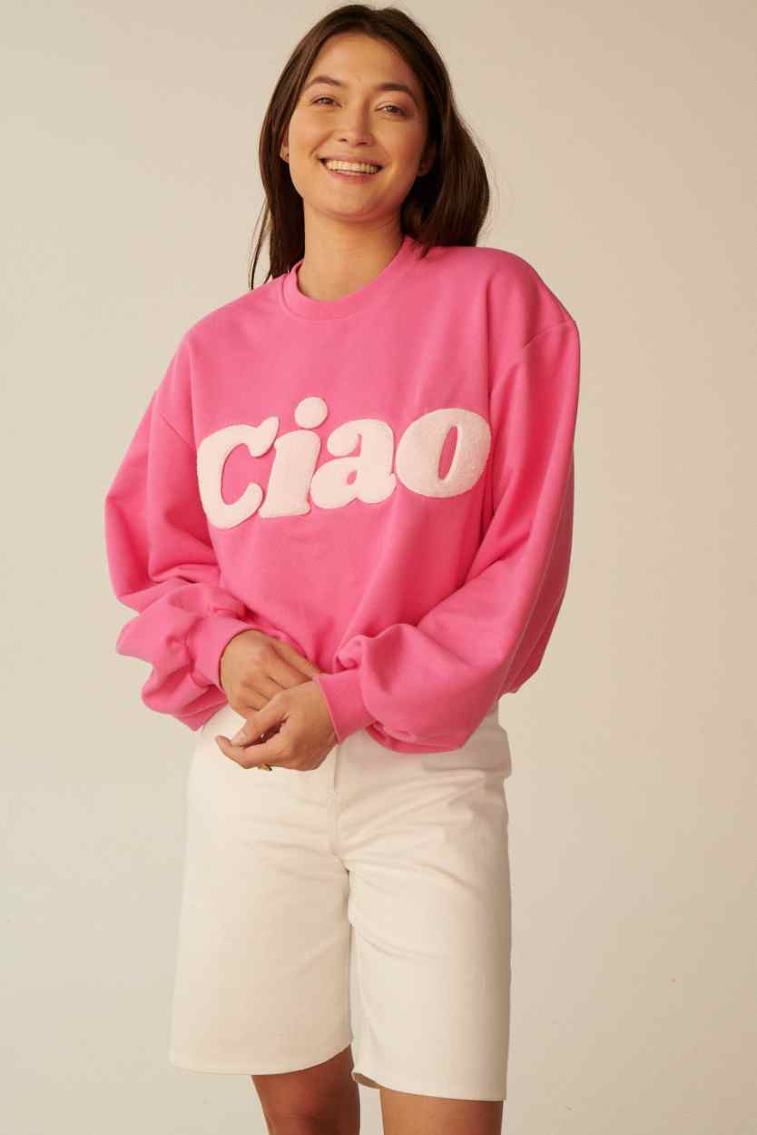 CIAO VACANZA PINK SWEATSHIRT