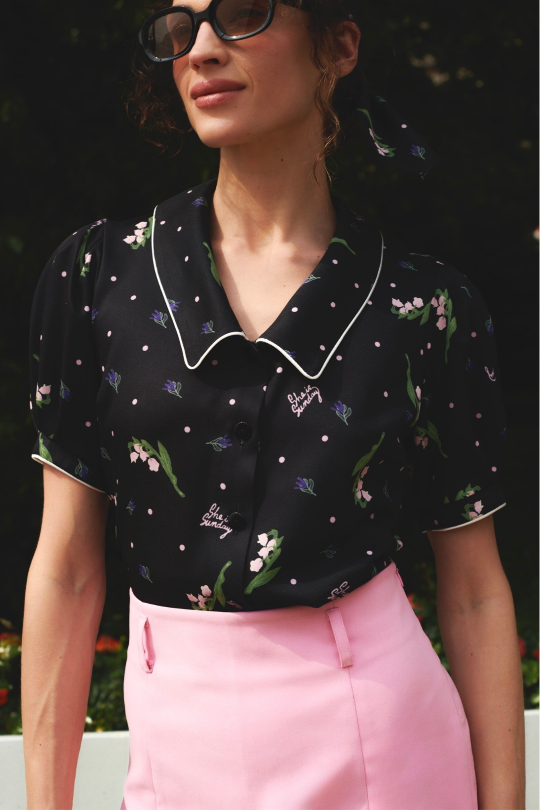 CLARENCE BLACK PRINT SHIRTS