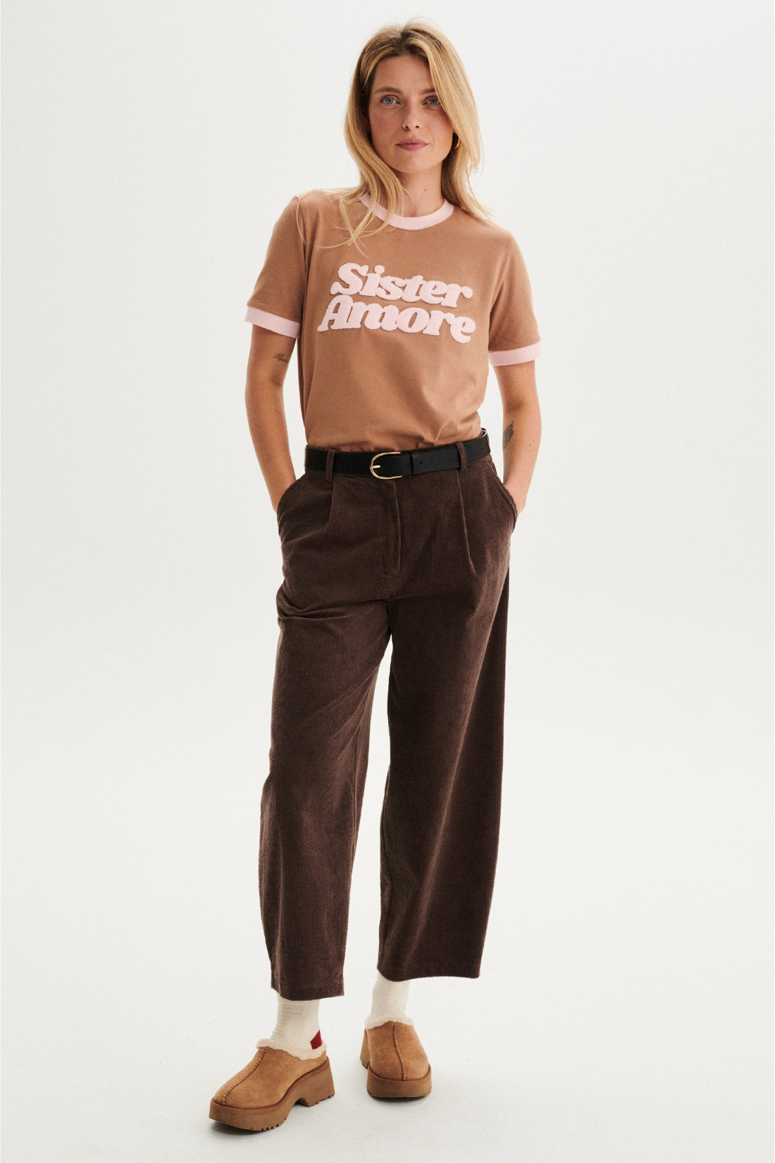 SELVAGGIA BROWN TROUSERS