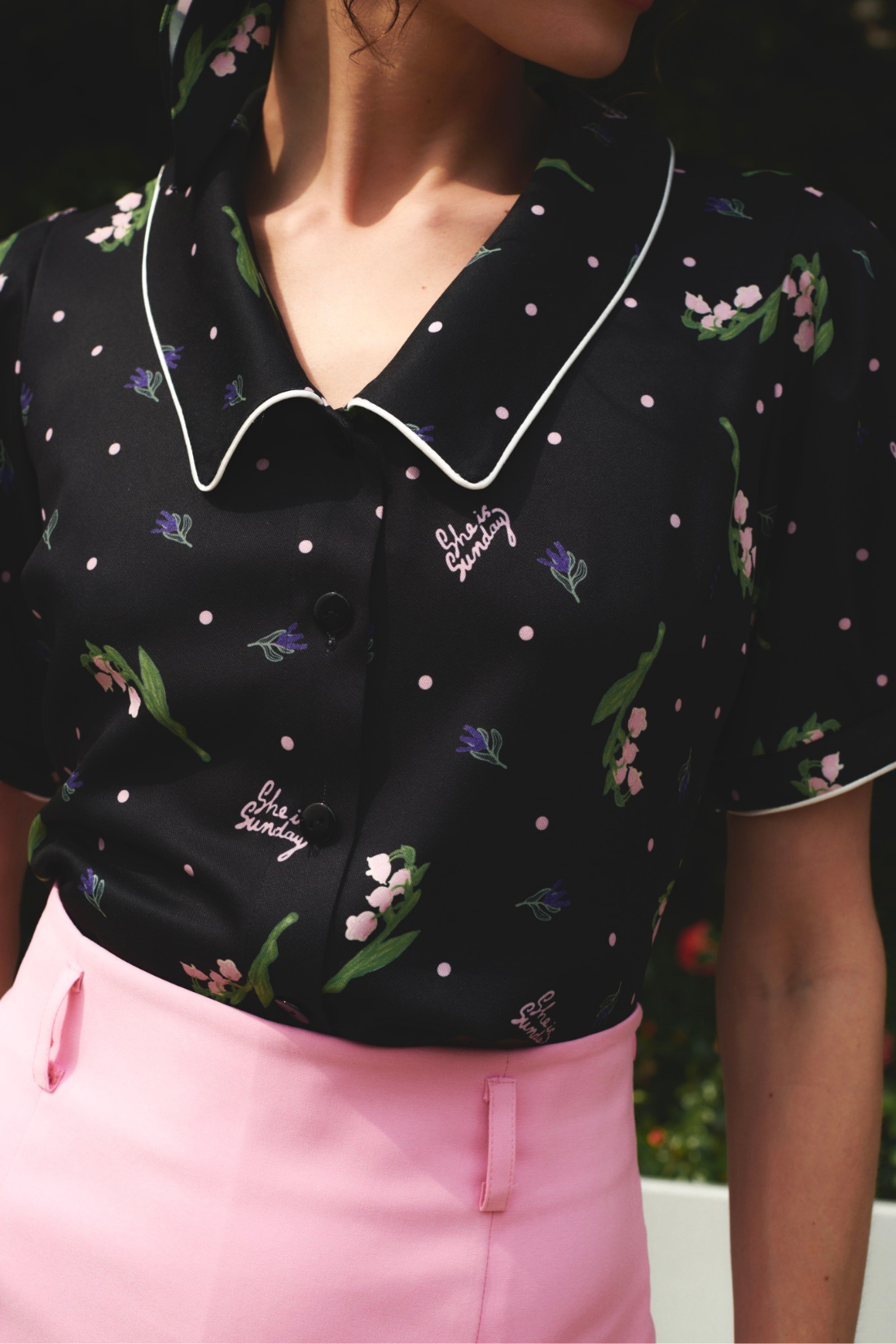 CLARENCE BLACK PRINT SHIRTS