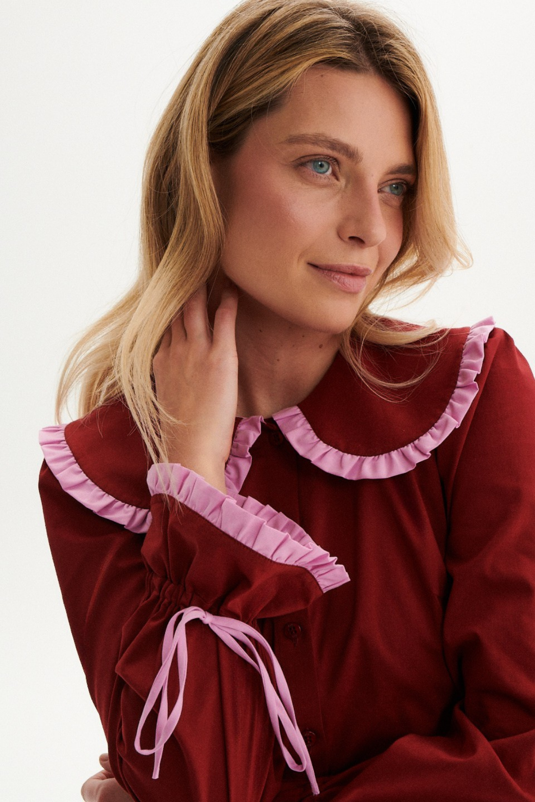 CLARA BURGUNDY SHIRT