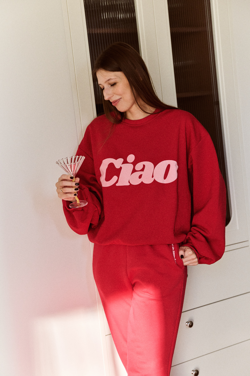 CIAO RED SWEATSHIRT