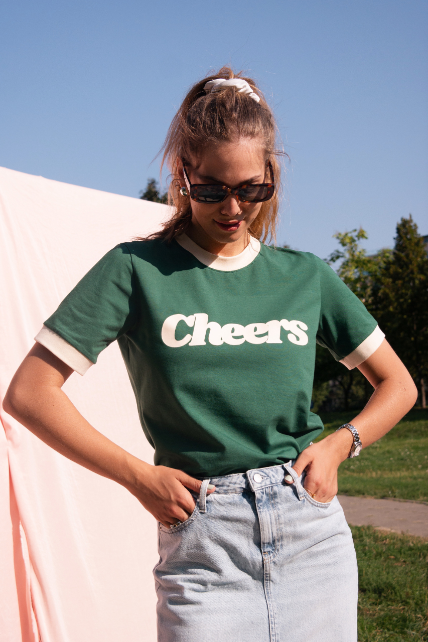 CHEERS GREEN T-SHIRT