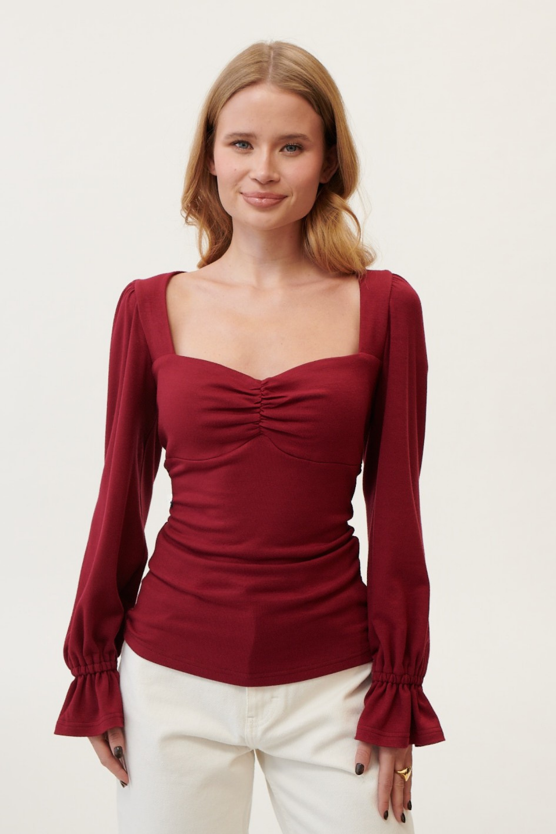 BLUZKA CRIMSON BORDOWA