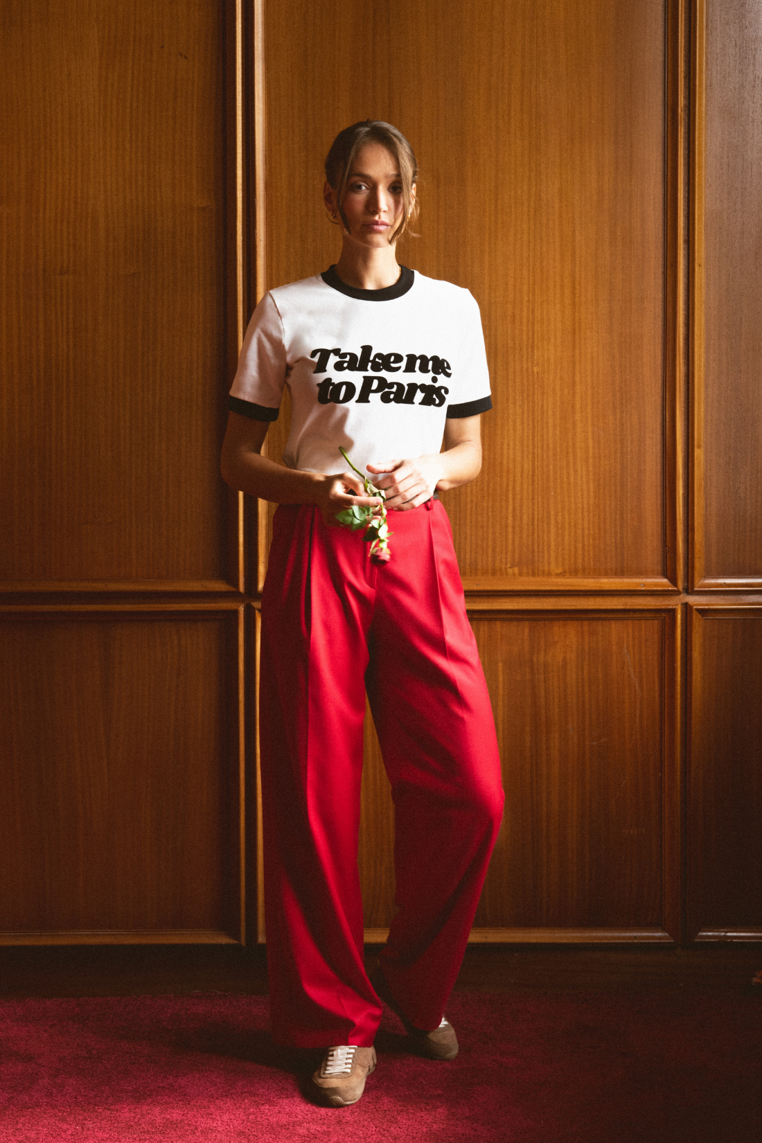LOVELY RED PANTALONI