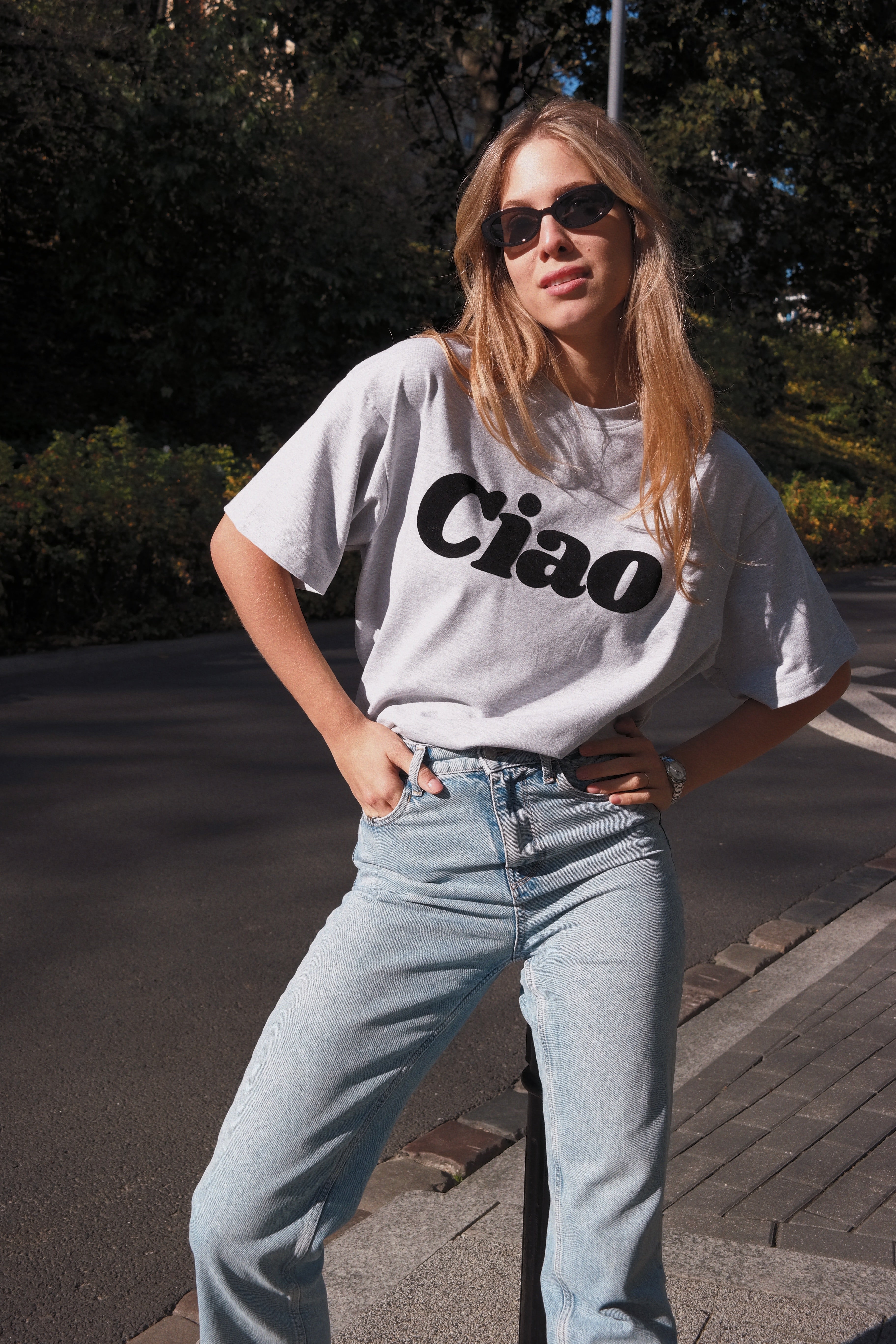 CIAO GREY OVERSIZE T-SHIRT