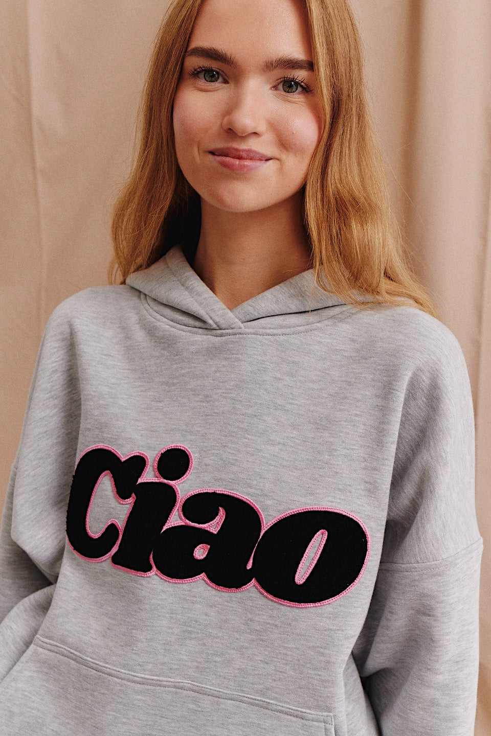 CIAO GREY MELANGE HOODIE