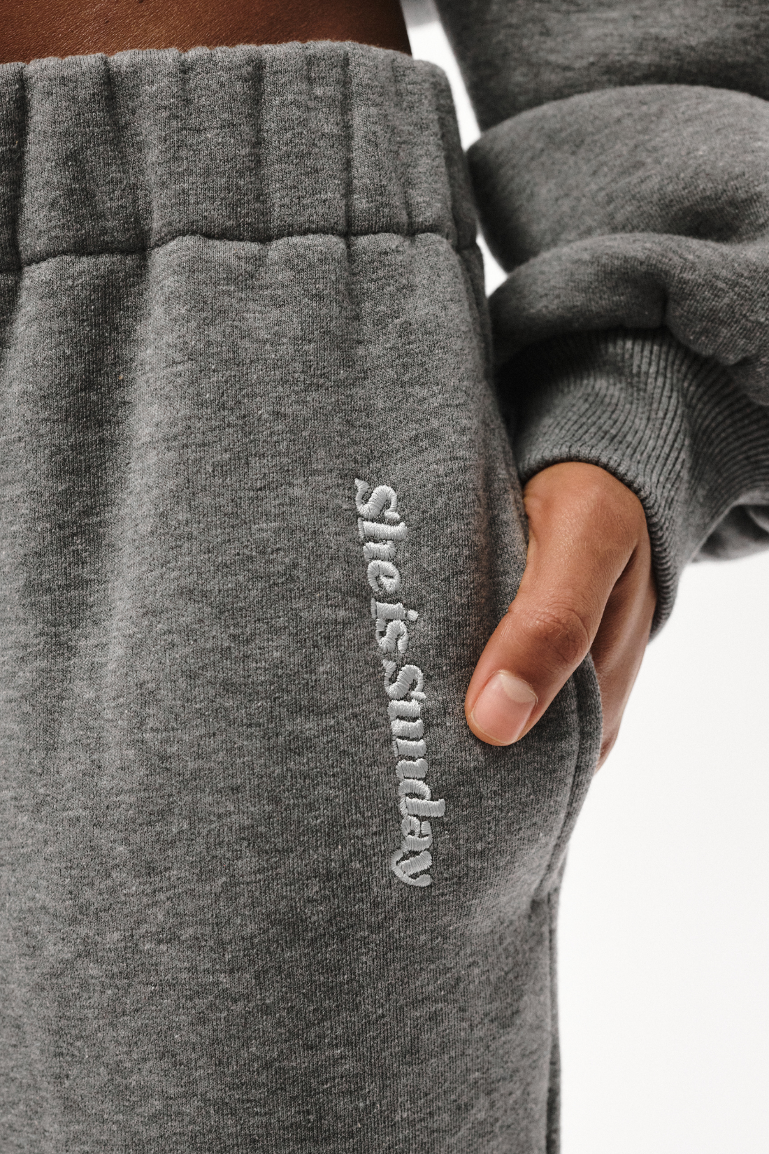 DOMENICA GRAY MELANGE TROUSERS