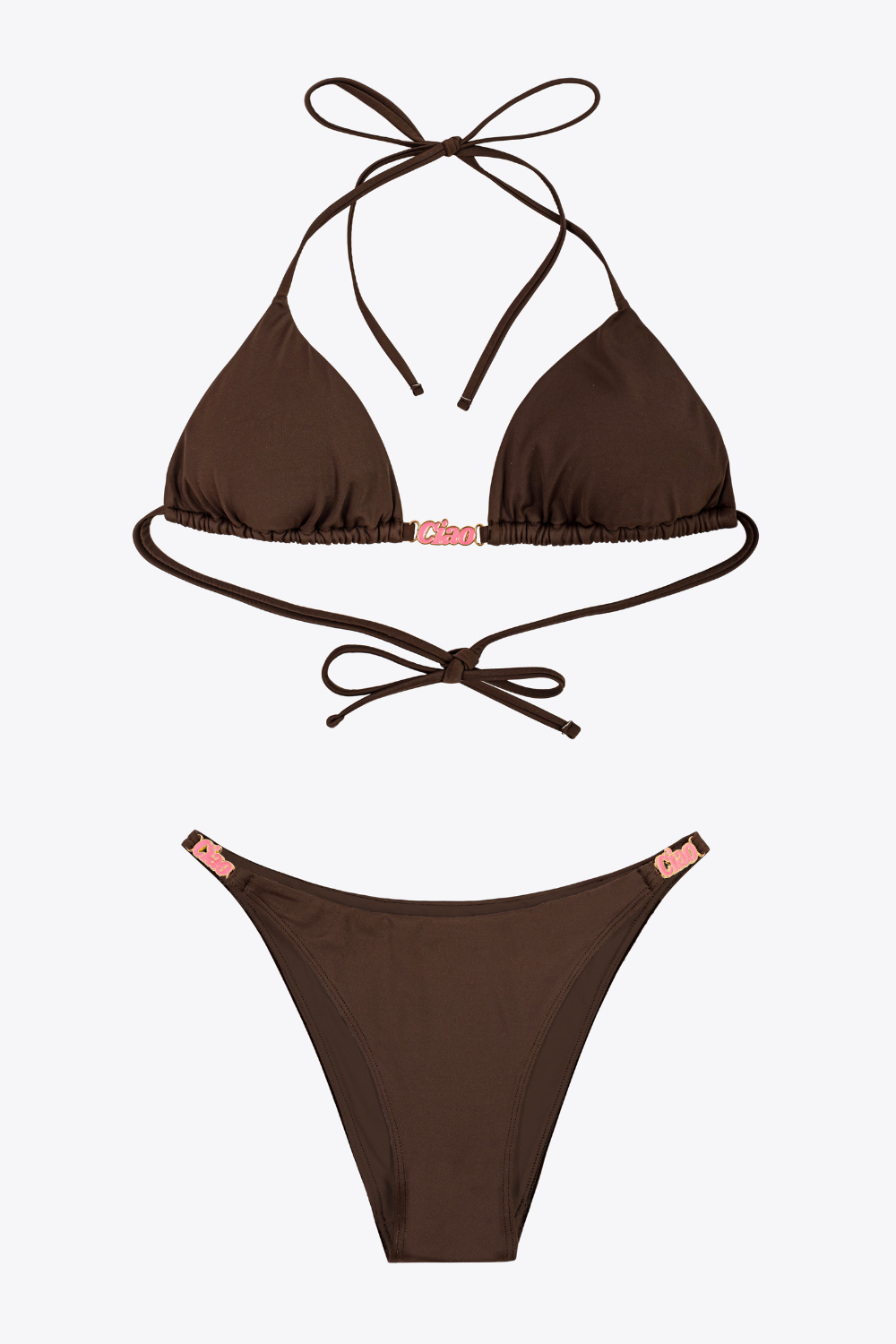 GLAM CIAO BIKINI TOP BROWN preorder