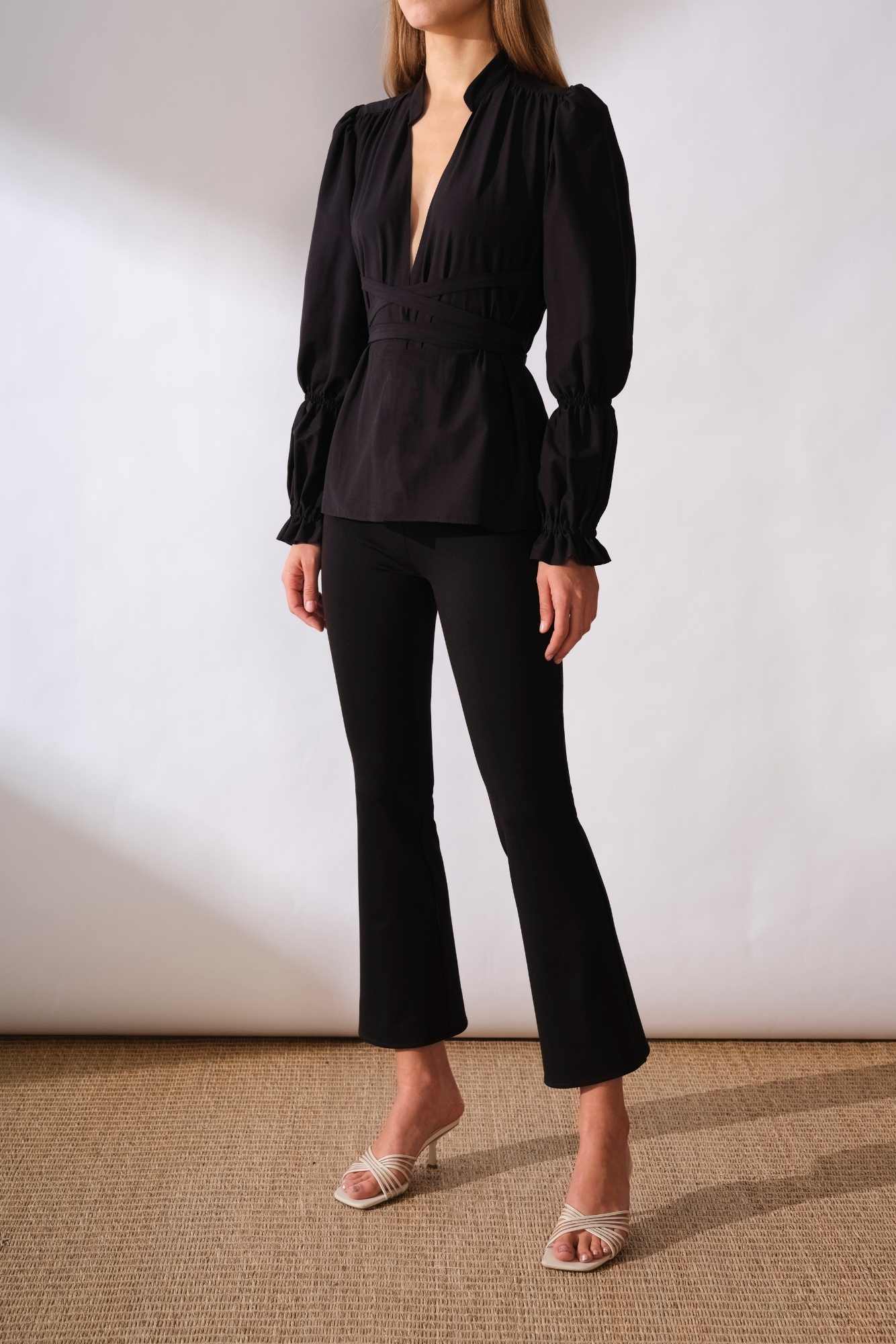 BLACK AMALFI BLOUSE