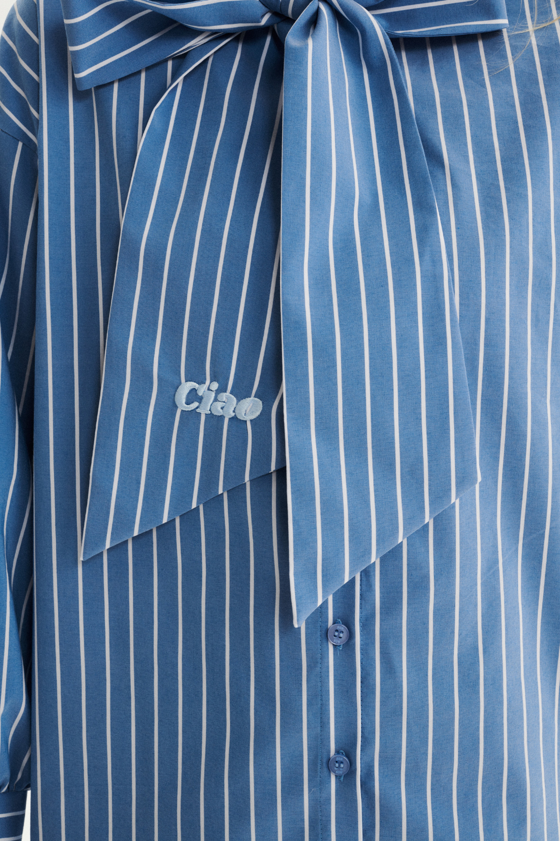 STELLA BLUE AND WHITE STRIPED SHIRT