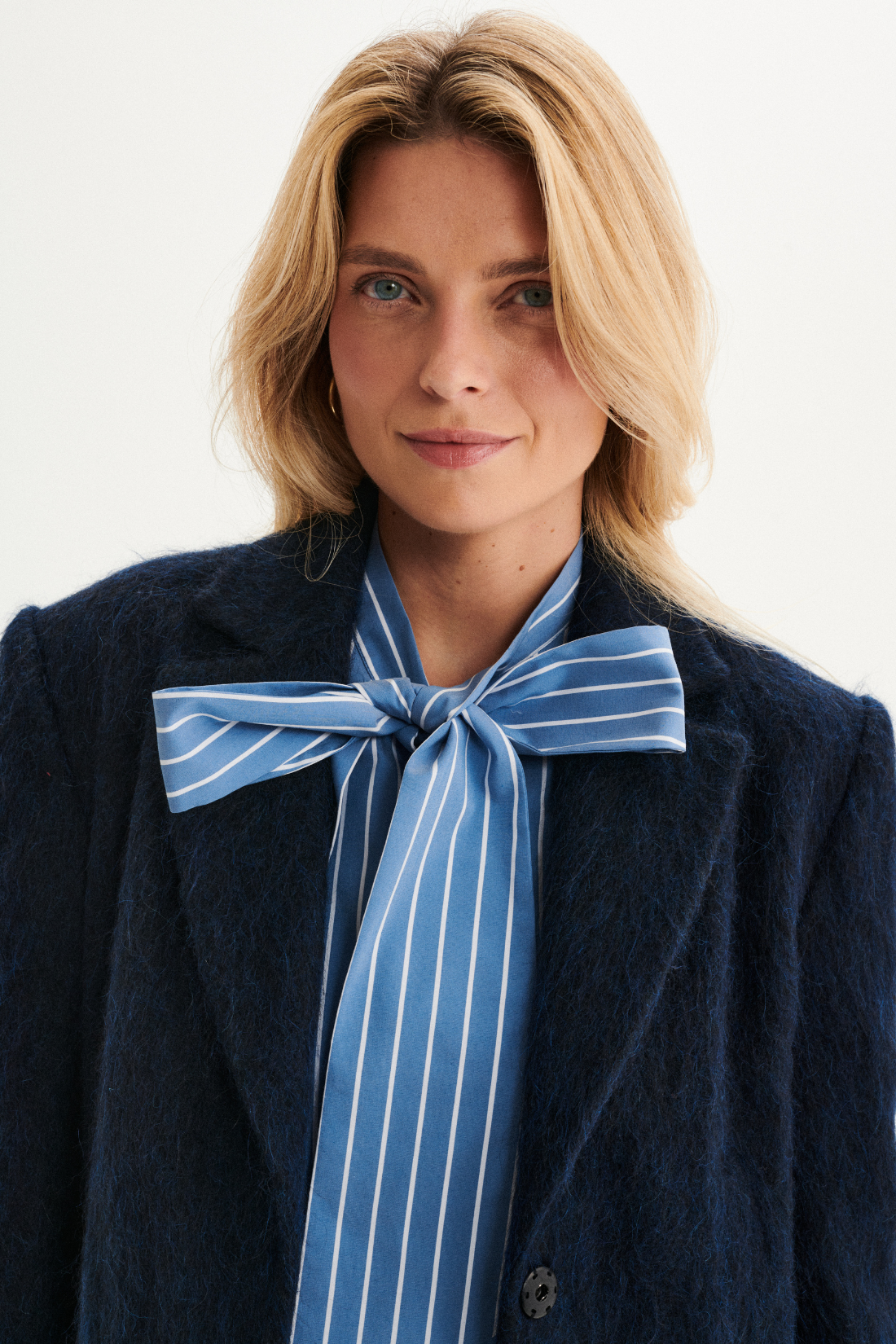 STELLA BLUE AND WHITE STRIPED SHIRT