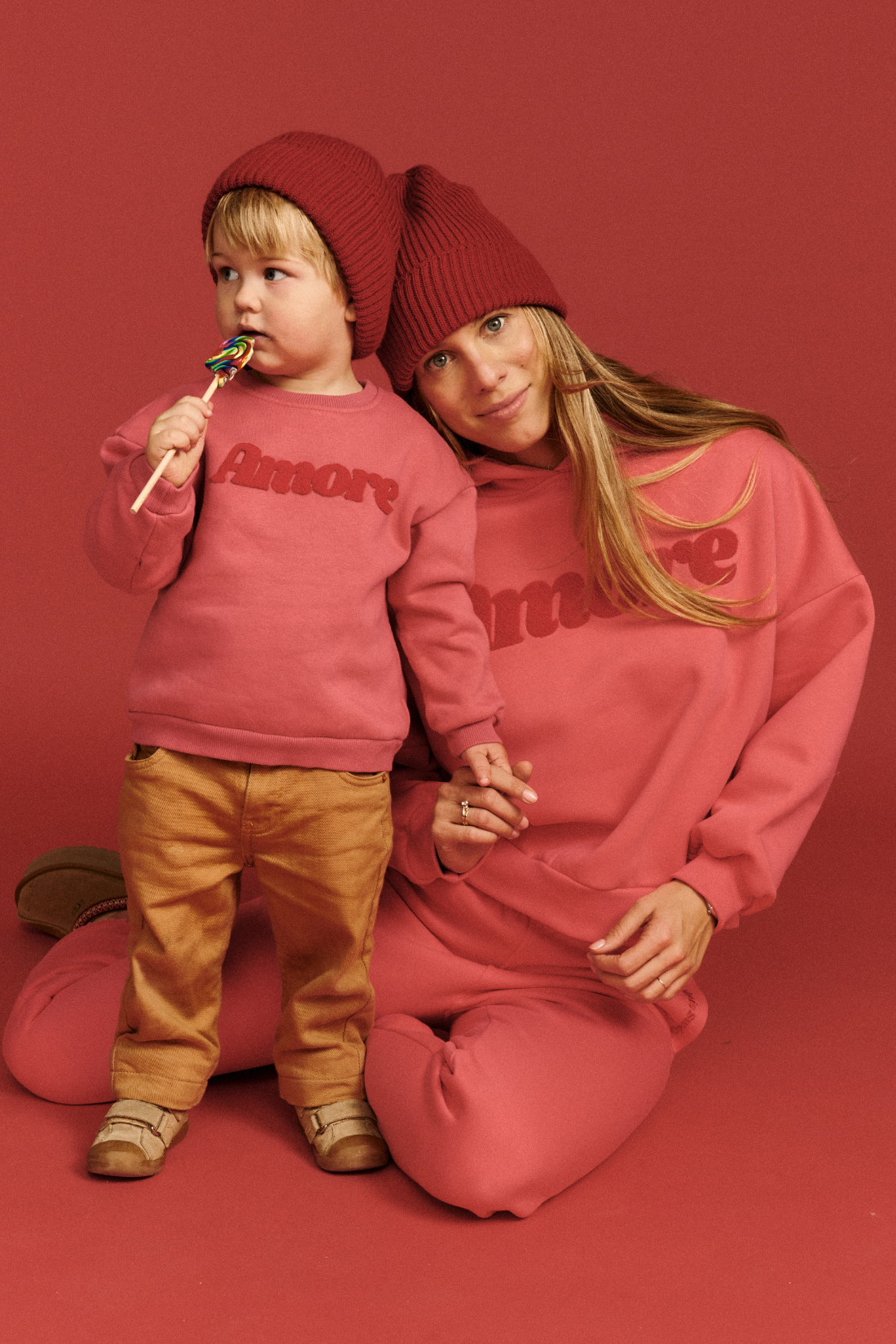 AMORE RED SWEATSHIRT MINI